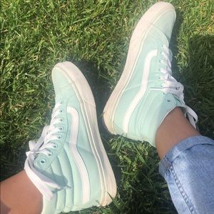 Teal high top vans